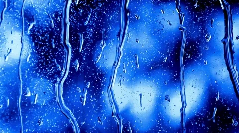 Rain Drops Flowing Down a Window Video stock 49482280