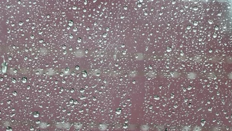 Rain drops flowing on window Stock-Footage 208322975