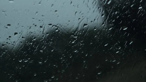 Rain drops on a foggy window Stock Footage 264051917