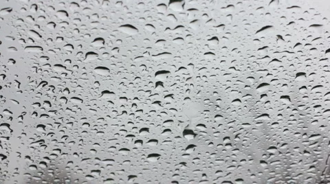 Rain drops on glass Stock Footage