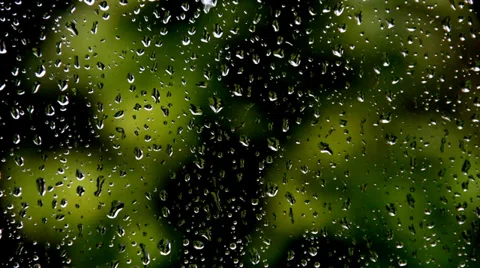 Rain drops on glass Stock Footage 30870596