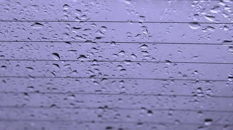 Rain drops on glass Stock Footage 48858568
