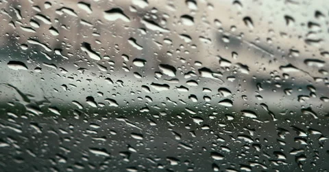 Rain drops on glass Stock Footage 63217680