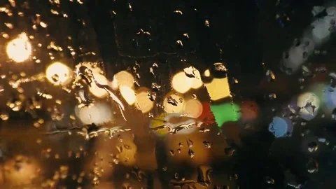 Rain drops on the glass Stock Footage 69167243