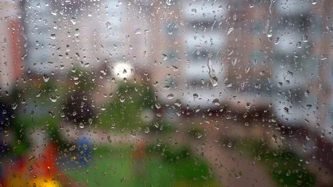 Rain Drops on Glass Stock Footage 77852022