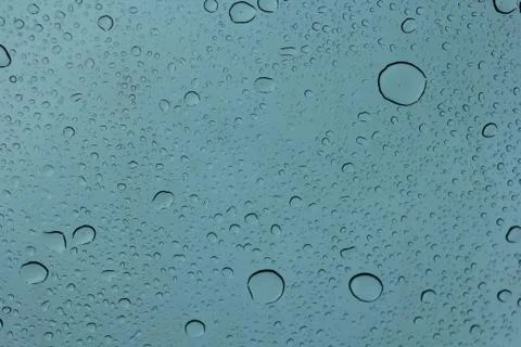 Rain drops on glass Stock Photos