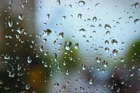 Rain drops on the glass Stock Photos