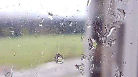 Rain drops on glass. 写真素材