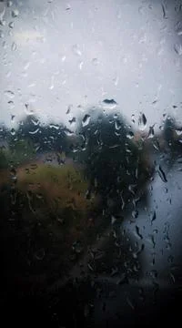 Rain Drops on the Glass Stock Photos