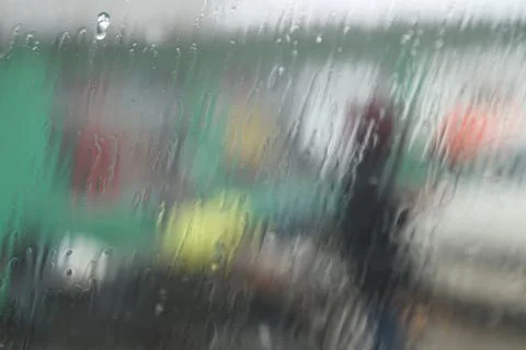 Rain Drops on a Glass Stock Photos