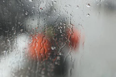 Rain Drops on a Glass Stock Photos