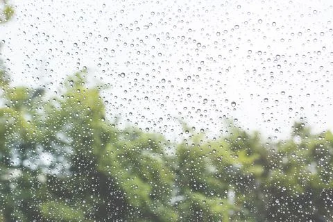 Rain drops on glass Foto stock