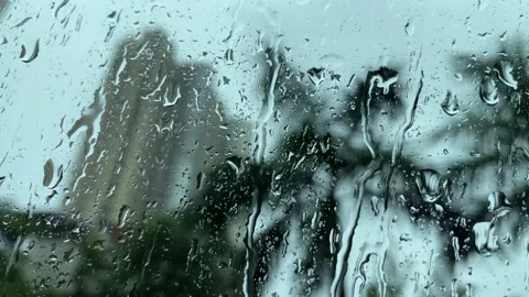 Rain drops on the glass window Stock-Footage 134266699