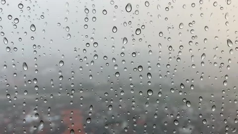 Rain Drops at glass window Stock Footage 239594646