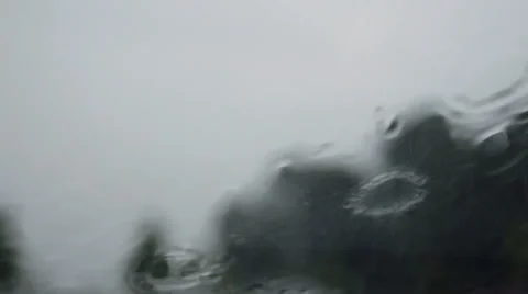 Rain Drops Hitting Window Stock Footage 34849854