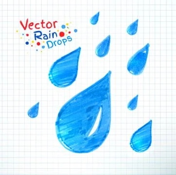 Rain drops Stock Illustration