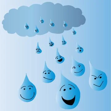 Rain drops Illustrazione stock