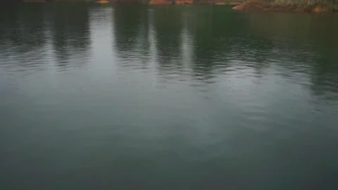 Rain drops on the lake Stock Footage 277863268