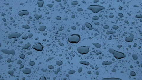 Rain drops on metal Stock Footage 100535848