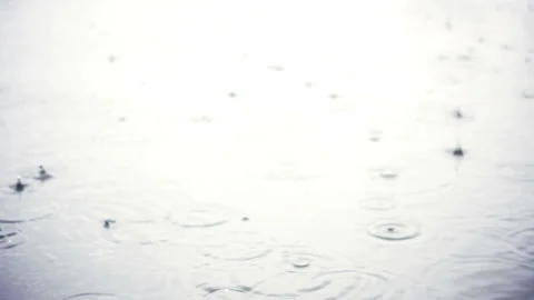 Rain Drops o the Water Surface Видео 87274564