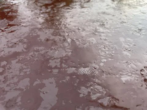 Rain drops on painted surface Stock Photos