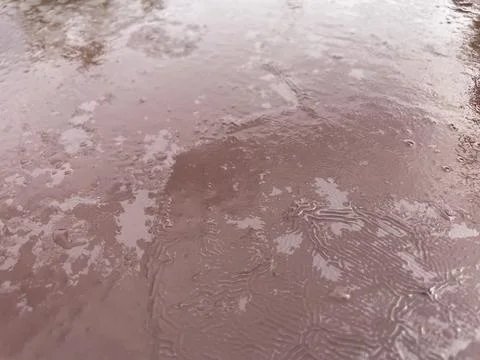 Rain drops on painted surface Stock Photos