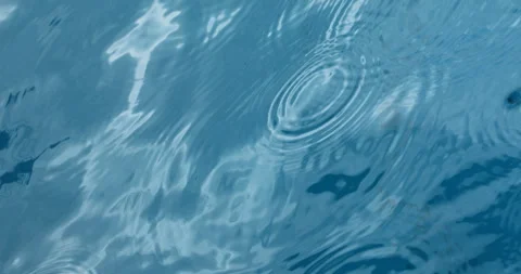 Rain drops on Pool Water Stock-Footage 320359877