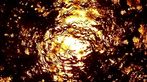 Rain drops on puddle. Slow motion. Video stock 36693481