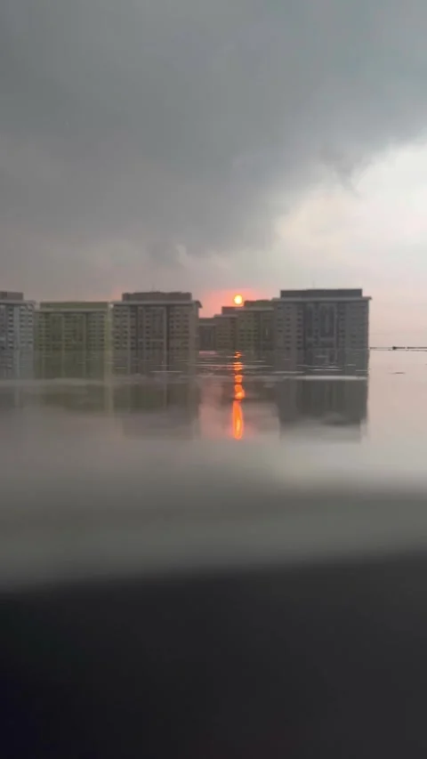 Rain Drops before rainbow Stock Footage 276829764