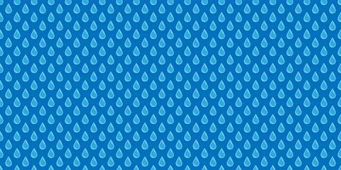 Rain drops seamless blue pattern Stock Illustration