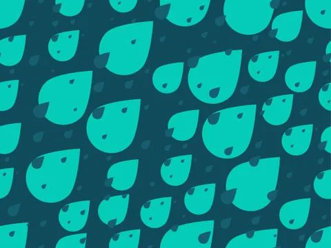 Rain drops seamless pattern. Autumn vintage abstract background Illustrazione stock