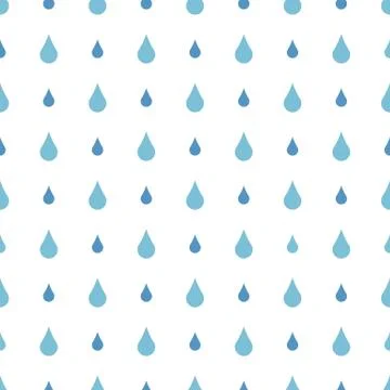 Rain drops seamless pattern vector Stock Illustration