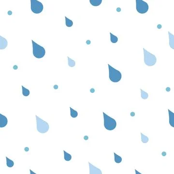 Rain drops seamless pattern vector Illustrazione stock