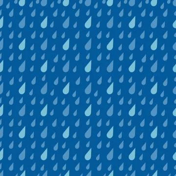 Rain drops seamless pattern vector Illustrazione stock