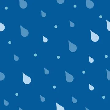 Rain drops seamless pattern vector Stock Illustration