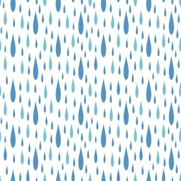 Rain drops seamless pattern vector Stock Illustration