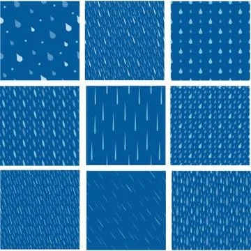 Rain drops seamless pattern vector Illustrazione stock