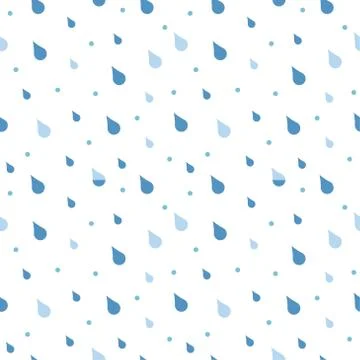Rain drops seamless pattern vector Illustrazione stock