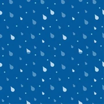 Rain drops seamless pattern vector Stock Illustration
