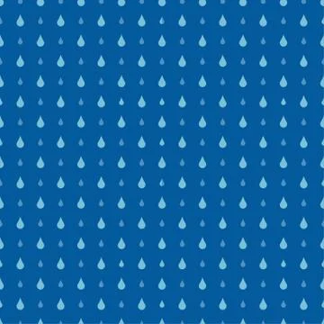 Rain drops seamless pattern vector Stock Illustration