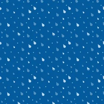 Rain drops seamless pattern vector Stock Illustration