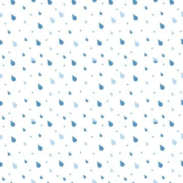 Rain drops seamless pattern vector Stock Illustration