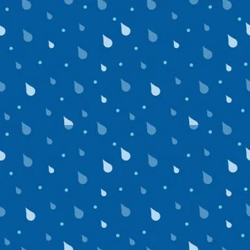 Rain drops seamless pattern vector Illustrazione stock