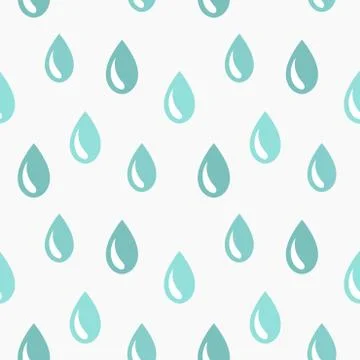 Rain drops seamless pattern. Vector illustration Stock Illustration
