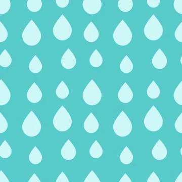 Rain drops seamless pattern. Vector illustration Stock Illustration