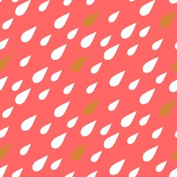 Rain drops seamless vector pattern Stock Illustration