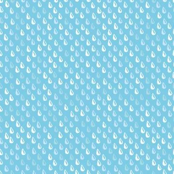 Rain drops seamless vector pattern Stock Illustration
