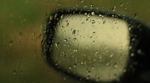 Rain drops sliding down the window glass 库存影片 52661426