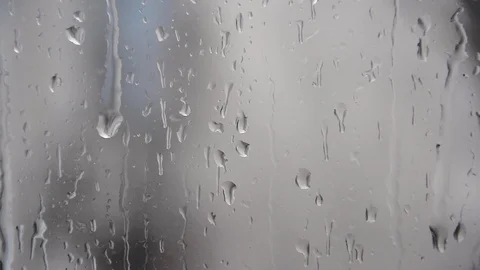 Rain drops sliding on window glass. Stock Footage 101525629