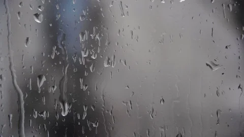Rain drops sliding on window glass. Stock Footage 101525739